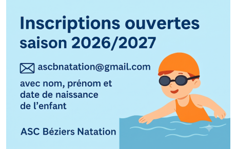 📬 Inscriptions ouvertes pour la saison 2026 / 2027 !